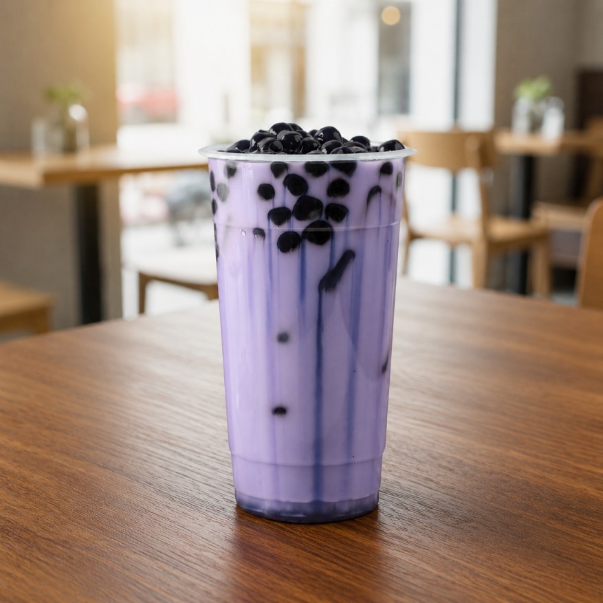 Nutty Taro Boba Tea